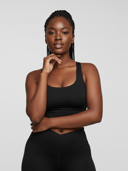 Women's Criss-Cross Crop (Black)