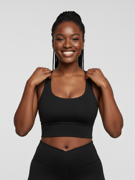 Women's Criss-Cross Crop (Black)