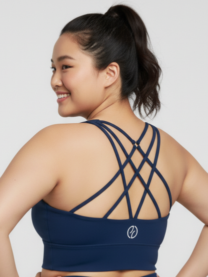 Women's Criss-Cross Crop (Teal)