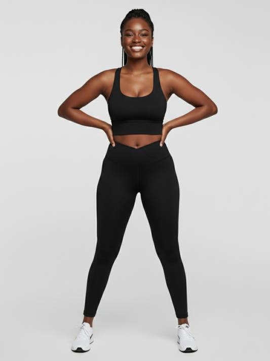 Women's Criss-Cross Crop (Black)
