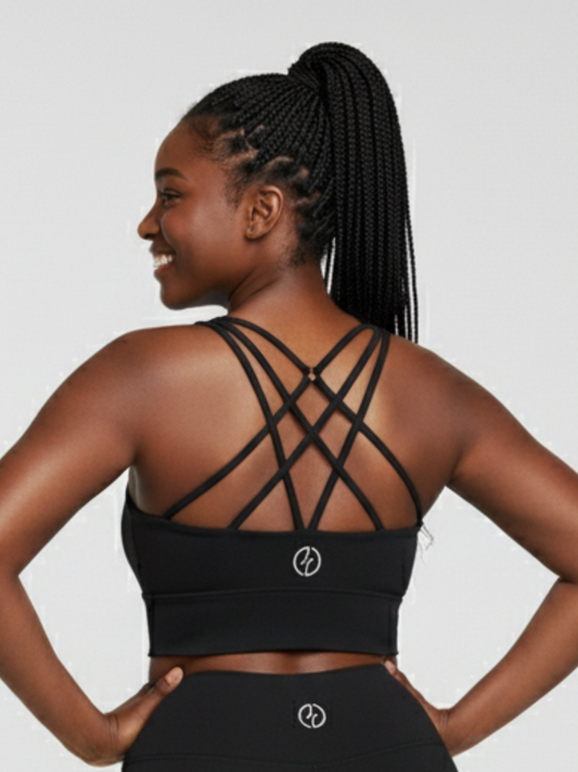 Women's Criss-Cross Crop (Black)